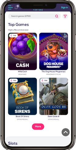 Wild Fortune Online Casino Application .